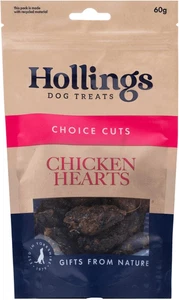 Hollings 100% Natural Air Dried Chicken Hearts Dog Treats for Adult Dogs - 60g - Picture 1 of 7