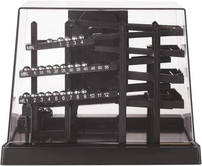 EUROTOPS Kugeluhr – Funkuhr „Clock’n’Roll“, Murmeluhr Time Machine, mechanische Standuhr