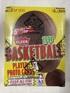 1990 Fleer Basketball Wax Box BBCE FASC - Imagen 1 de 10