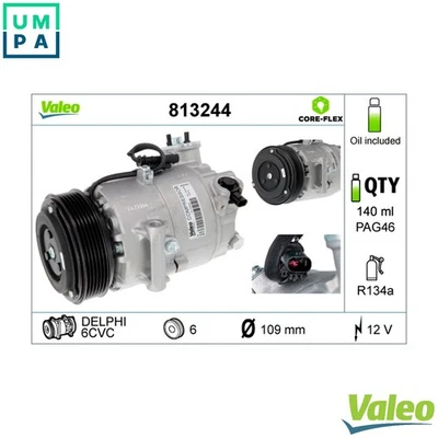 COMPRESSOR AIR CONDITIONING 813244 FOR HOLDEN VAUXHALL ZAFIRA/Mk/III ASTRA/VI - Image 1 of 4