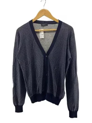 PRADA/Cardigan (Thin)/Size 48/Wool/Black/All-Over Print/UMC734 S122 1EW3 - Image 1 of 4