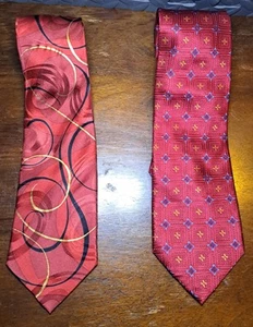 Mens Assorted Tie Lot Henry Jacobson & J.Garcia Limited Edition 100% Silk 2 PACK - Picture 1 of 10