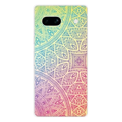 Custodia in silicone stampato compatibile con Google Pixel 7a Mandala Pastello - Immagine 1 di 4