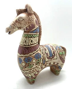 Escultura de caballo italiana vintage MCM caballo de cerámica pintada a mano - Imagen 1 de 7