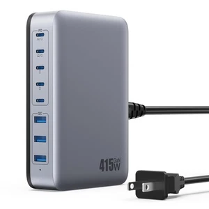 USB C Charger 415W USB C Charger Block, 8-Ports GaN IV Fast Charging Station ... - Picture 1 of 7