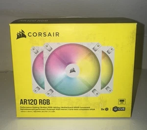 Corsair AR120 RGB White - 3 Pack - Opened / Never Used - Afbeelding 1 van 2