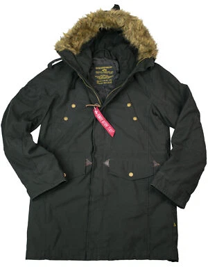 Alpha Industries Herren-Jacke Hooded Fishtail Parka Schwarz 113110 03 6212 - Bild 1 von 4