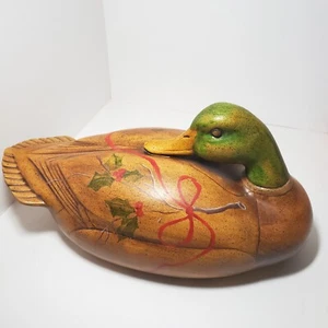 Vintage Atlantic Mold Ceramic Christmas Holiday Decor Mallard Duck Bird Figurine - Picture 1 of 8