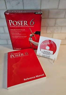 RARE Curious Labs Poser 6 3D Figure Design & Animation Mac Software with Manual - Image 1 of 4