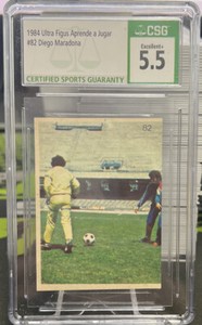 1984 Ultra Figus Aprende a Jugar #82 Diego Maradona CSG 5.5 Excellent +