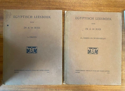 Egyptisch Leesboek, DR A. DE BUCK Vol. I & II 1941 first ed. - Image 1 of 4
