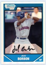 2007 Bowman Draft Picks & Prospects Chrome REFRACTOR RC #BDPP26 Julio Borbon