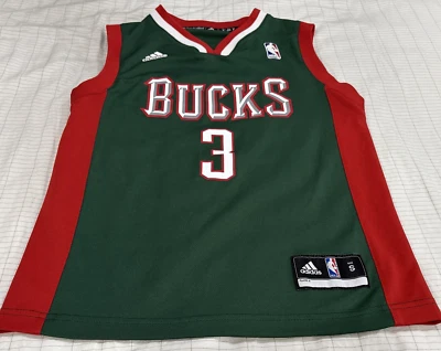 Camiseta Adidas Juvenil NBA Milwaukee Bucks Brandon Jennings #3 Verde Talla S Pequeña Foto 1 de 4