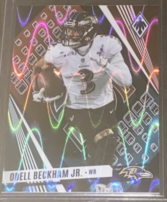Odell Beckham Jr. 2023 Panini Phoenix #60 Fire And Ice /50 SP Prizm Ravens - Image 1 of 2