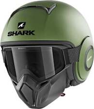 Shark Street Drak Blank GMA Matt Green Jet Helmet - New! Fast Shipping!