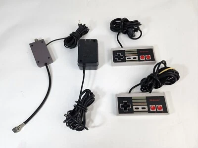 Two Nintendo NES Controllers/ Authentic AC adapter RF Switch Nes Bundle Lot - Image 1 of 4