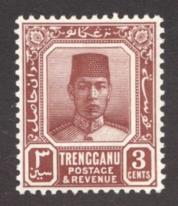 1938 Malaya Trengganu Sc# 23 - 3¢ Sultan Sulaiman - MH Cv$42.50 - Picture 1 of 1