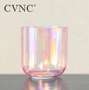 CVNC 432Hz 6" Tono Aleatorio Corona Chakra Rosa Color Cristal Transparente Cuenco Cantor - Imagen 1 de 6
