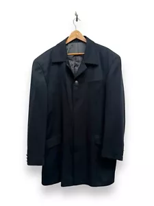 Giacca lunga uomo elegante nera SHARP 48”c taglia 2XL cappotto formale - Foto 1 di 8