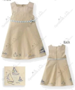 Gymboree vintage 2003 VACATION TIME Scenic Twirl Khaki Jumper DRESS 6 NWT - Picture 1 of 1