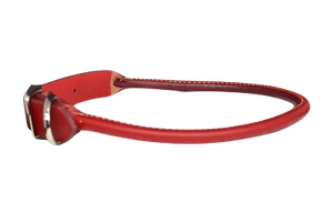 KLASSISCHES GEROLLTES LEDER HUNDEHALSBAND ROT 12 ZOLL NICKEL HARDWARE USA - Bild 1 von 6