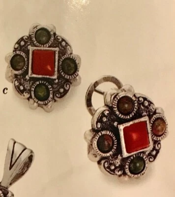 Premier Designs Jewelry JASPER CLIP-PO Earrings New - Image 1 of 2