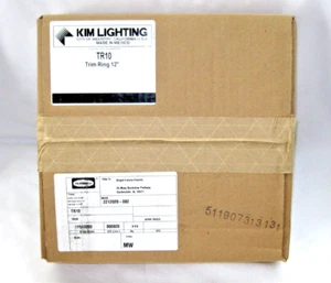 NEW KIM LIGHTING 12" BRASS TRIM RING HUBBELL for IN-GROUND VAULT LIGHT FIXTURE - Picture 1 of 5