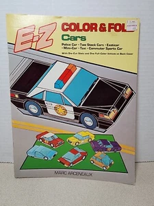 Vintage EZ COLOR AND FOLD CARS By Marc Arceneaux 1983 - Imagen 1 de 13