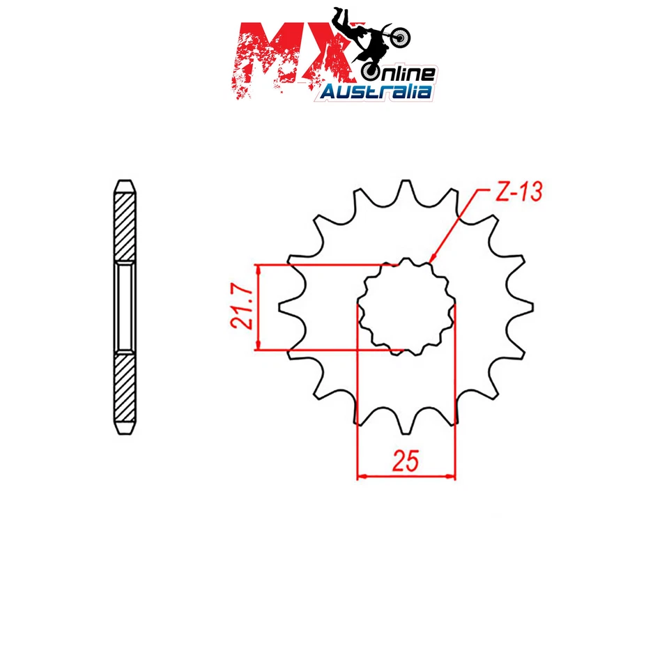 MTX Front Sprocket 17T Kawasaki ZEPHYR 750 1991-1994 10-156-17 - Image 1 of 1