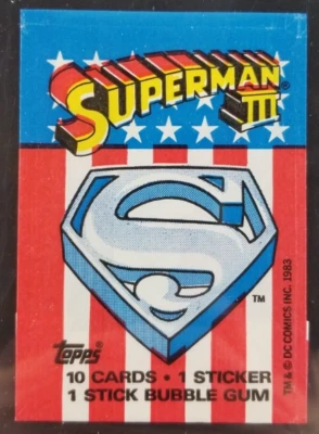 Superman 1983 EMPTY Topps Wrapper - Image 1 of 2