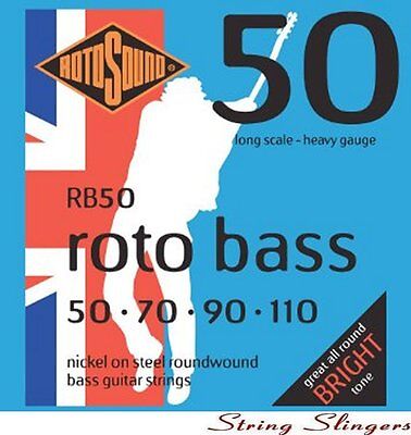 Rotosound RB50-F Rotobass Nickel Roundwound 4-String Bass strings 50-110