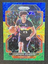 2022 Prizm Cameron Johnson Blue Yellow Green Prizm #186 NBA Nets Suns Choice