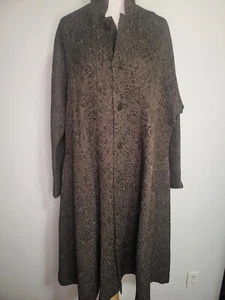 Eskandar Brown Wool Silk Embossed Jacket Size 1 - Picture 1 of 15