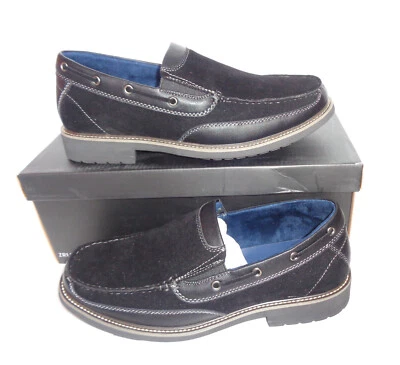 Mens New Black Slip On Comfort Foam Smart Loafers Formal Casual Shoes Sizes 8-11 - Image 1 of 4