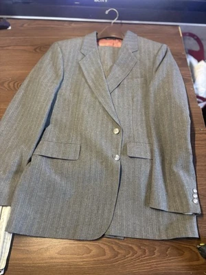 Винтажный Levi Strauss бизнес-класса серый 2 ПК костюм (44L) брюки 38 x 33 сделано в США - Изображение 1 из 4