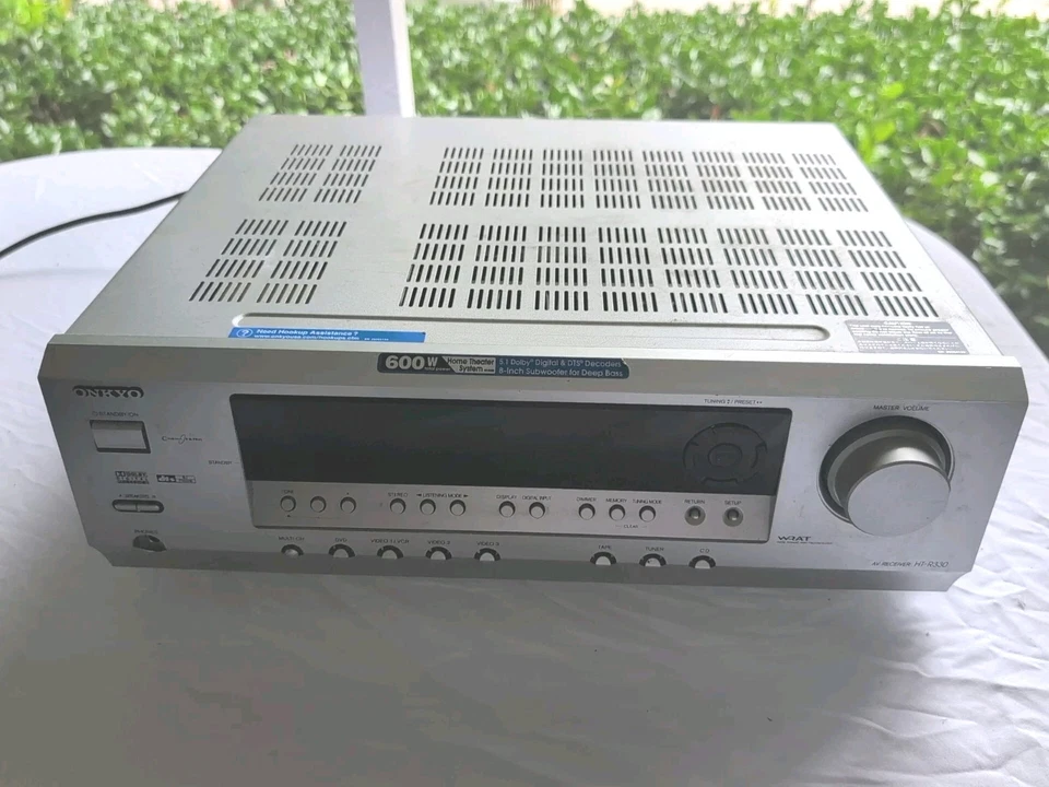 Onkyo HT-R330 Dolby Pro Logic II A/V  5.1 Channel Receiver No Remote - Image 1 of 4
