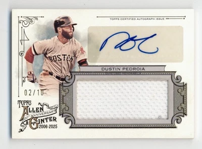 Reliquias autógrafas Topps Allen and Ginter 2025 #AGARDP Dustin Pedroia automático 2/10 Foto 1 de 2
