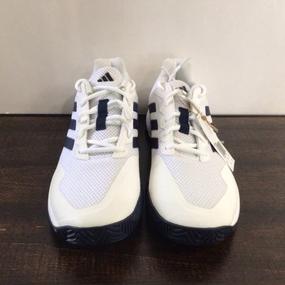 Adidas Hombres Game Court 2 Tenis Zapatos Blanco Azul Marino Talla 11 Zapatos de Cancha Nuevos Foto 1 de 4
