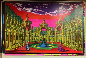 THE GARDEN VINTAGE 1970 BLACKLIGHT POSTER SUNSET MARKETING By Dick Dagres -NICE! - Picture 1 of 8