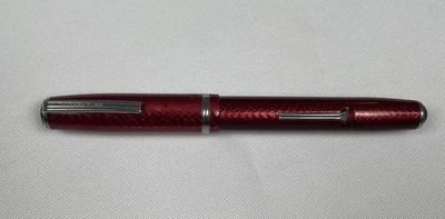 Pluma Estilográfica Esterbrook Serie J Años 50 Roja con Borde de Acero, Doble Joya, 1551 Foto 1 de 4