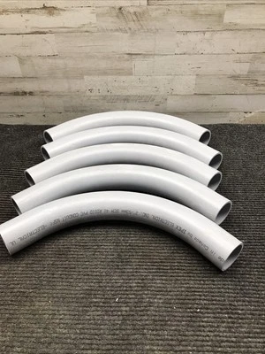 SCEPTER IPEX NOS LOT OF 5 KRALOY 2" Schedule 40 PVC Conduit Elbow 90° Plain End