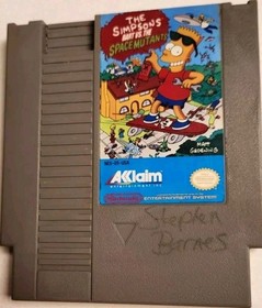 THE SIMPSONS BART VS THE SPACE MUTANTS Nes Video Game Cartridge Nintendo 1985