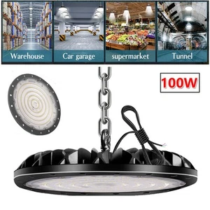 100W UFO LED Hallenbeleuchtung Deckenstrahler Werkstattleuchte Industrielampe - Imagen 1 de 9