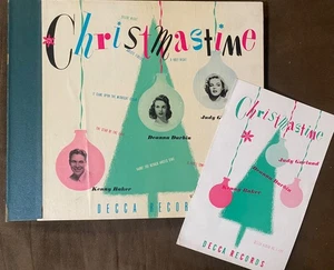 CHRISTMASTIME Judy Garland, Deanna Durbin -1946 Decca 4-78rpm Set w/ Booklet VG+ - Bild 1 von 17