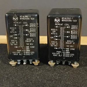 Matching Pair 1950's RCA 8516392-1 Audio Input Transformers Brass Hardware 1.75" - Picture 1 of 6