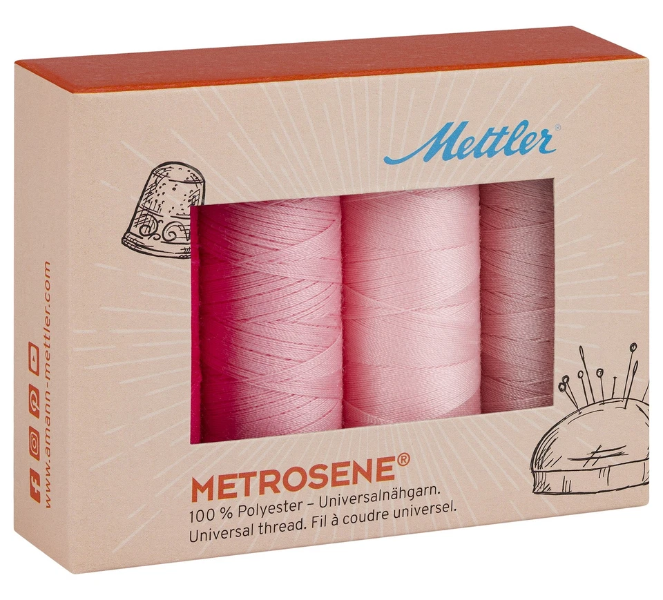 Mettler Metrosene Thread Kits 4/Pkg-Pink - Image 1 of 1