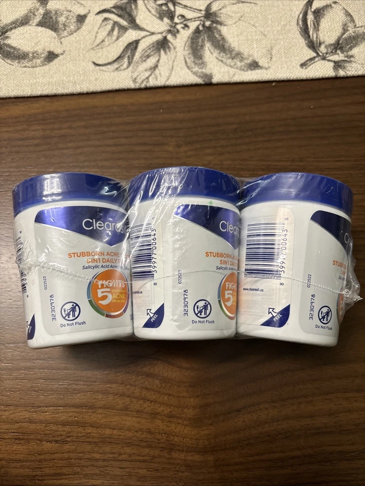 3 件 Clearasil Ultra 5 合 1 垫 90 件罐 EXPIRES 8/2026 全新 — 第 1/4 张图片