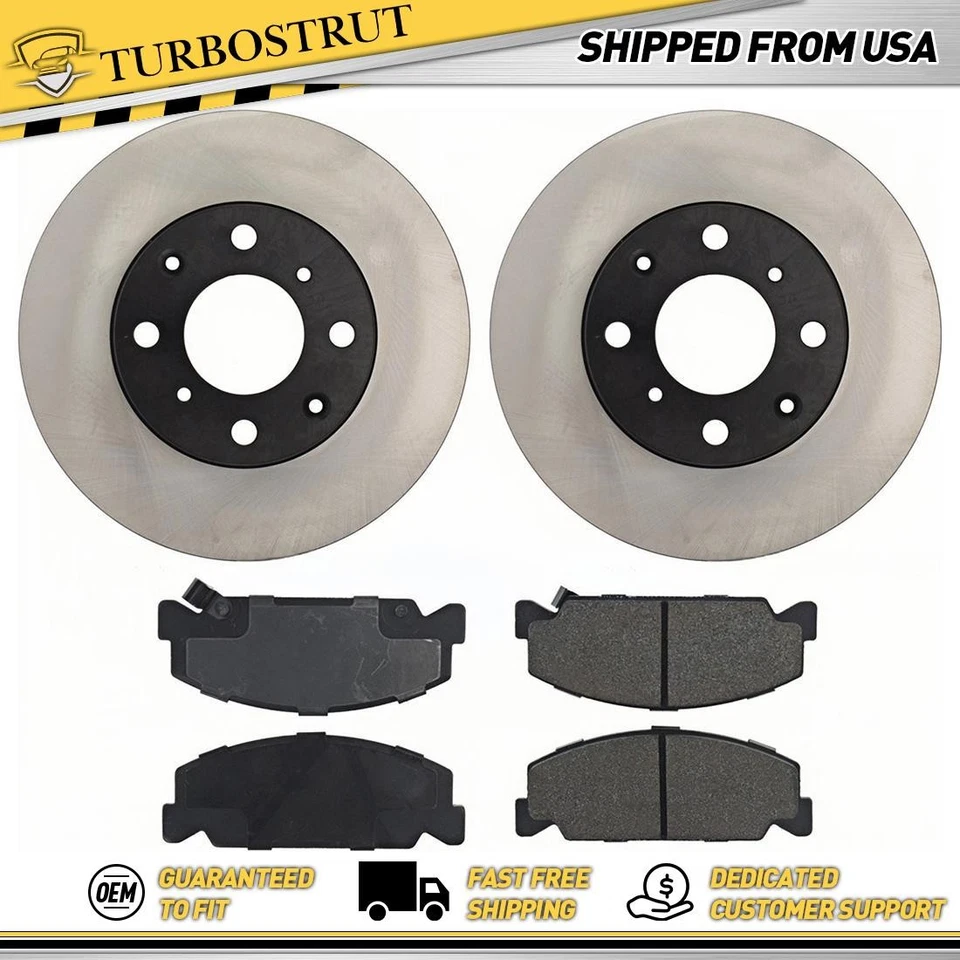 Оригинальный комплект передних тормозных дисков тормозных колодок для 1988 1989 Honda CRX Civic 1,5 л - Изображение 1 из 2