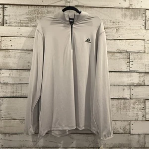 Pullover de golf Adidas XL para hombre 1/4 cremallera UPF 50 manga larga gris nuevo con etiquetas rendimiento - Imagen 1 de 5