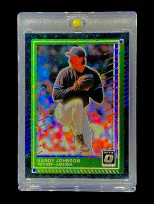 RANDY JOHNSON BLACK DISCO REFRACTOR PRIZM SP RARE Optic Parallel - DIAMONDBACKS - Image 1 of 4